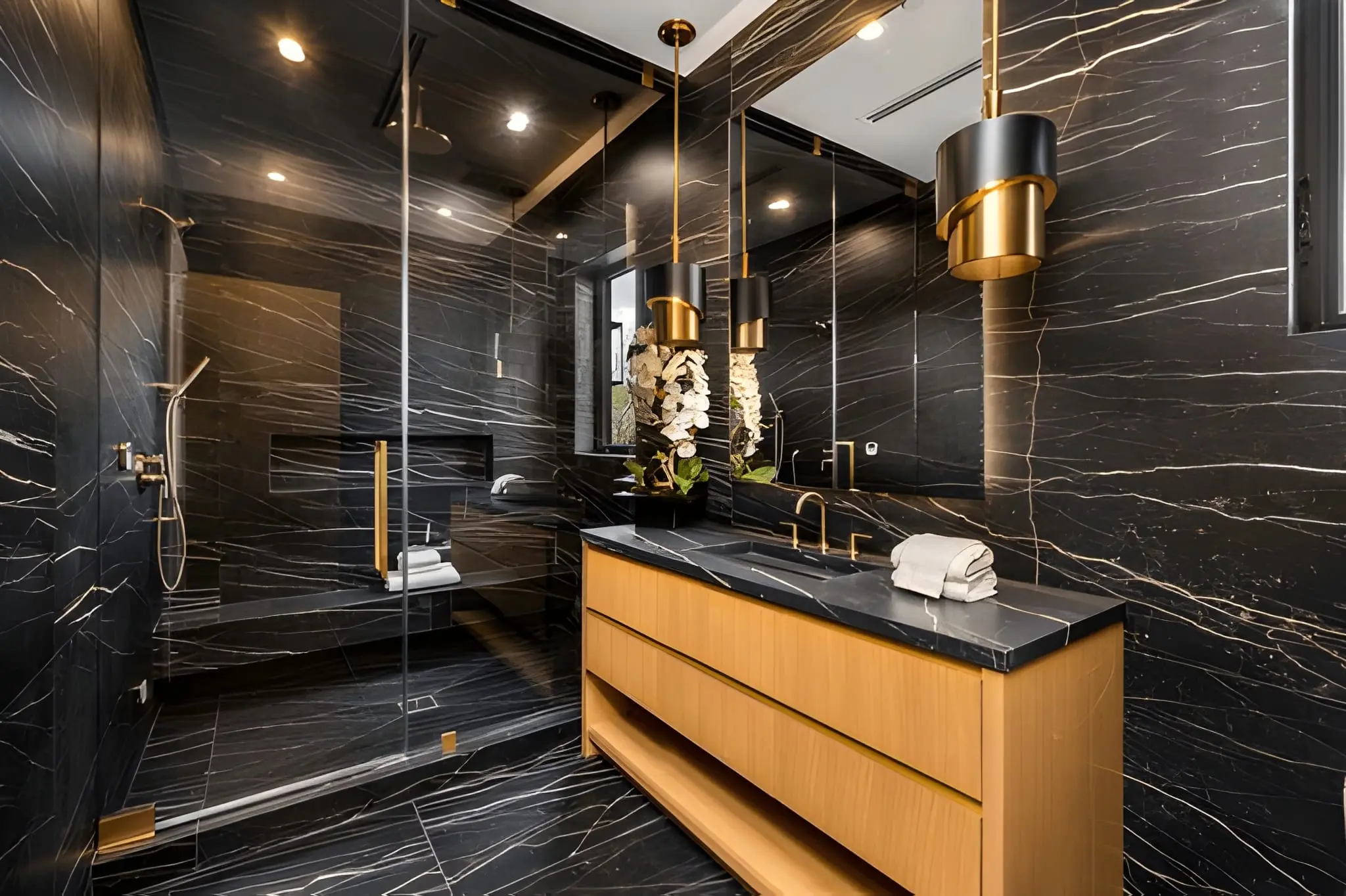 Custom bathroom remodeling east Renton Highlands with modern fixtures and stylish design by BelRed Construction.